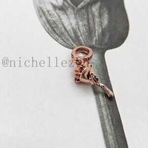 Pandora Rose Flower Dangle Charm